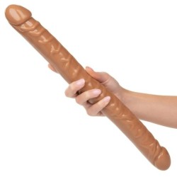 Size Queen Double Dildo-Brown 17
